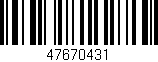 Código de barras (EAN, GTIN, SKU, ISBN): '47670431'