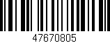 Código de barras (EAN, GTIN, SKU, ISBN): '47670805'