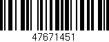 Código de barras (EAN, GTIN, SKU, ISBN): '47671451'