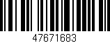 Código de barras (EAN, GTIN, SKU, ISBN): '47671683'