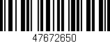 Código de barras (EAN, GTIN, SKU, ISBN): '47672650'