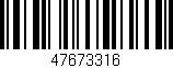 Código de barras (EAN, GTIN, SKU, ISBN): '47673316'