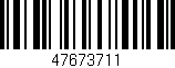 Código de barras (EAN, GTIN, SKU, ISBN): '47673711'