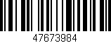 Código de barras (EAN, GTIN, SKU, ISBN): '47673984'