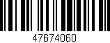 Código de barras (EAN, GTIN, SKU, ISBN): '47674060'