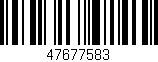 Código de barras (EAN, GTIN, SKU, ISBN): '47677583'