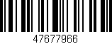 Código de barras (EAN, GTIN, SKU, ISBN): '47677966'