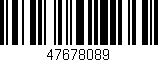 Código de barras (EAN, GTIN, SKU, ISBN): '47678089'