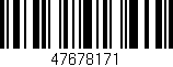Código de barras (EAN, GTIN, SKU, ISBN): '47678171'