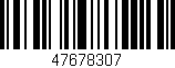 Código de barras (EAN, GTIN, SKU, ISBN): '47678307'