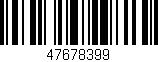 Código de barras (EAN, GTIN, SKU, ISBN): '47678399'