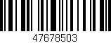 Código de barras (EAN, GTIN, SKU, ISBN): '47678503'