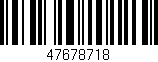 Código de barras (EAN, GTIN, SKU, ISBN): '47678718'