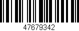 Código de barras (EAN, GTIN, SKU, ISBN): '47679342'