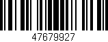 Código de barras (EAN, GTIN, SKU, ISBN): '47679927'
