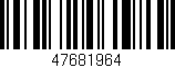 Código de barras (EAN, GTIN, SKU, ISBN): '47681964'
