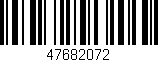 Código de barras (EAN, GTIN, SKU, ISBN): '47682072'