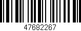 Código de barras (EAN, GTIN, SKU, ISBN): '47682267'