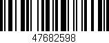 Código de barras (EAN, GTIN, SKU, ISBN): '47682598'