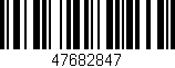 Código de barras (EAN, GTIN, SKU, ISBN): '47682847'
