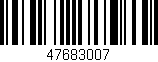 Código de barras (EAN, GTIN, SKU, ISBN): '47683007'