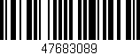 Código de barras (EAN, GTIN, SKU, ISBN): '47683089'