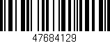 Código de barras (EAN, GTIN, SKU, ISBN): '47684129'