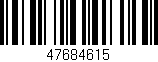 Código de barras (EAN, GTIN, SKU, ISBN): '47684615'