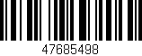 Código de barras (EAN, GTIN, SKU, ISBN): '47685498'