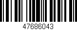 Código de barras (EAN, GTIN, SKU, ISBN): '47686043'