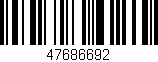 Código de barras (EAN, GTIN, SKU, ISBN): '47686692'