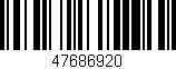 Código de barras (EAN, GTIN, SKU, ISBN): '47686920'