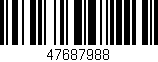 Código de barras (EAN, GTIN, SKU, ISBN): '47687988'