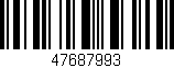 Código de barras (EAN, GTIN, SKU, ISBN): '47687993'