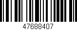 Código de barras (EAN, GTIN, SKU, ISBN): '47688407'