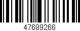Código de barras (EAN, GTIN, SKU, ISBN): '47689266'
