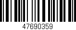 Código de barras (EAN, GTIN, SKU, ISBN): '47690359'