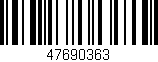 Código de barras (EAN, GTIN, SKU, ISBN): '47690363'