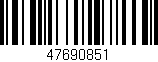 Código de barras (EAN, GTIN, SKU, ISBN): '47690851'