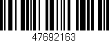 Código de barras (EAN, GTIN, SKU, ISBN): '47692163'