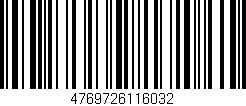 Código de barras (EAN, GTIN, SKU, ISBN): '4769726116032'