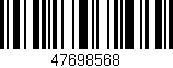 Código de barras (EAN, GTIN, SKU, ISBN): '47698568'