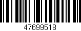 Código de barras (EAN, GTIN, SKU, ISBN): '47699518'