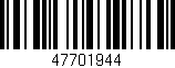 Código de barras (EAN, GTIN, SKU, ISBN): '47701944'