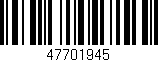 Código de barras (EAN, GTIN, SKU, ISBN): '47701945'