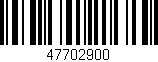 Código de barras (EAN, GTIN, SKU, ISBN): '47702900'