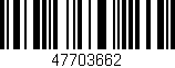 Código de barras (EAN, GTIN, SKU, ISBN): '47703662'