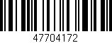 Código de barras (EAN, GTIN, SKU, ISBN): '47704172'