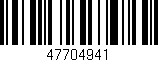 Código de barras (EAN, GTIN, SKU, ISBN): '47704941'