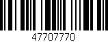 Código de barras (EAN, GTIN, SKU, ISBN): '47707770'
